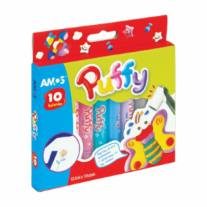 Farby do tkanin Amos Puffy, 10 kolorów